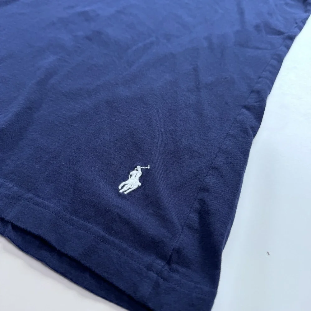 POLO RALPH LAUREN Crewneck Short Sleeve T Shirt Slim Fit Cotton Mens XL Blue